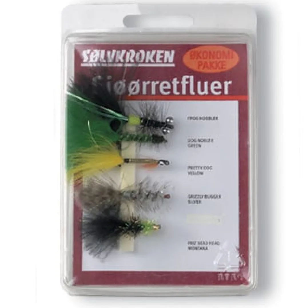 Sølvkroken Fluesett sjøørret sjø