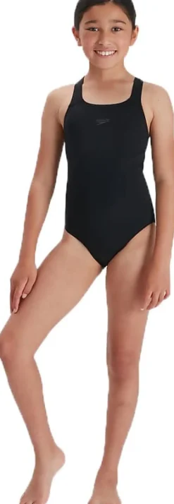 Speedo Girls' Eco Endurance+ Medalist Black