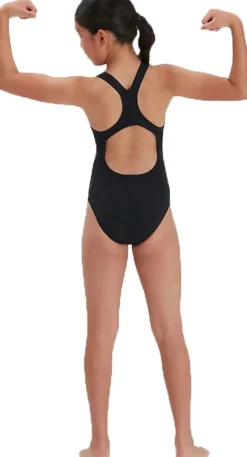 Speedo Girls' Eco Endurance+ Medalist Black
