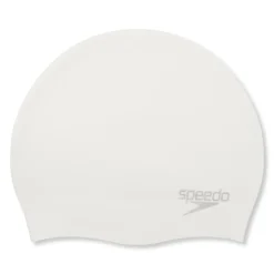 Speedo Plain Moulded Silicone Cap White