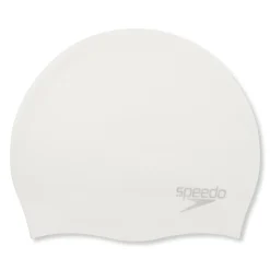 Speedo Plain Moulded Silicone Cap White