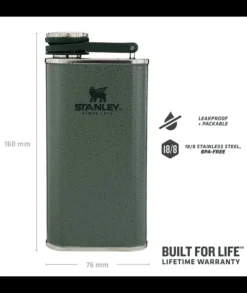Stanley Classic Wide Mouth Flask 0.23L Hammertone Green