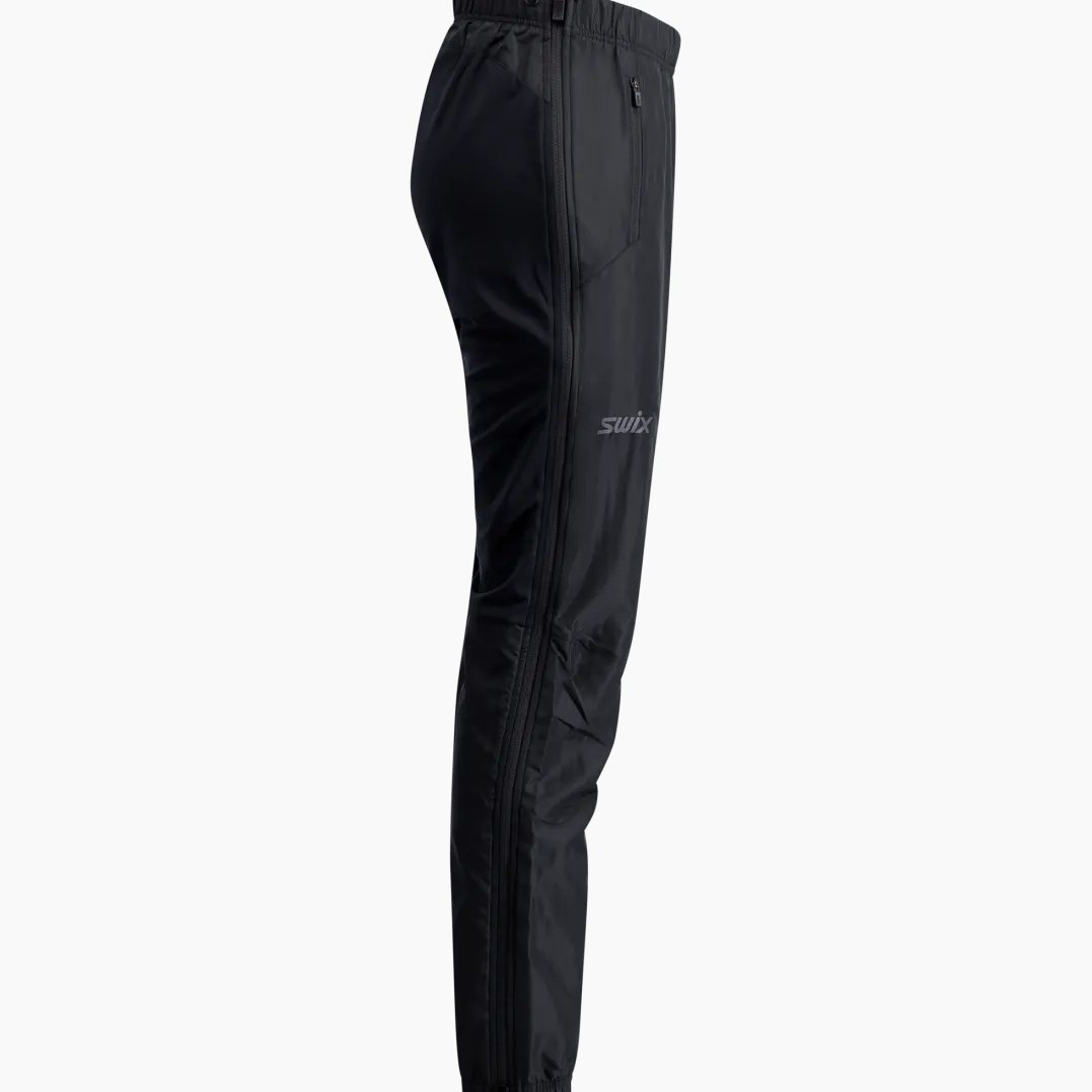 Swix Infinity Hybrid Wind Full Zip Pants W Black