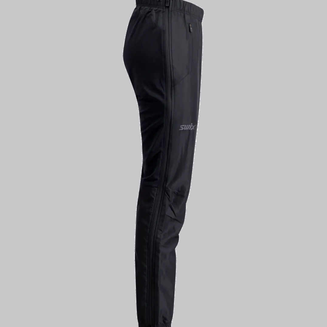 Swix Infinity Hybrid Wind Full Zip Pants W Black