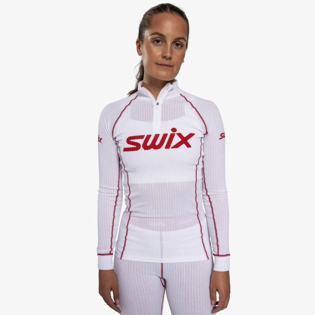 Swix Racex Classic Half Zip W Bright White/Swix Red