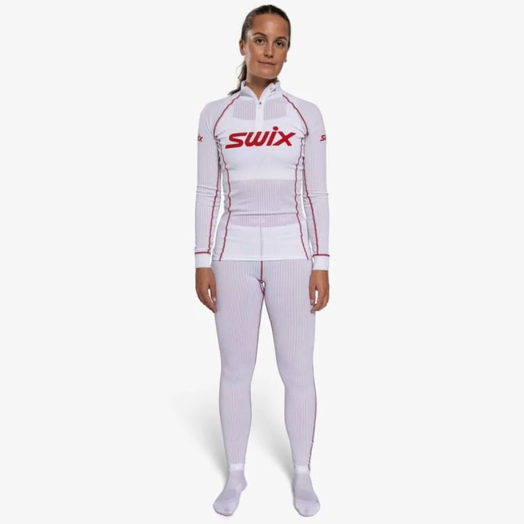 Swix Racex Classic Half Zip W Bright White/Swix Red