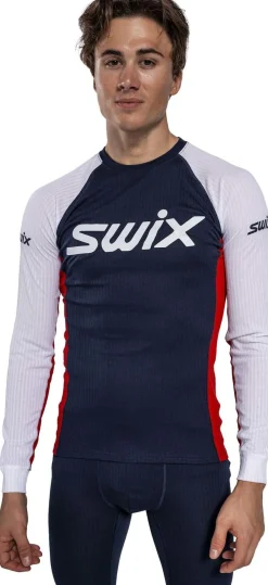 Swix Racex Classic Long Sleeve M Dark Navy/Bright White