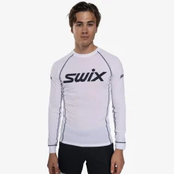 Swix Racex Classic Long Sleeve M Bright White/ Dark Navy