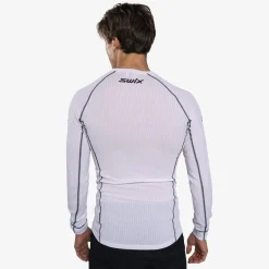Swix Racex Classic Long Sleeve M Bright White/ Dark Navy