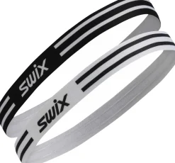 Swix Vantage Elastic Hairbands 2pk Black/Bright White