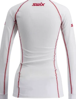 Swix Women's RaceX Classic Long Sleeve Bright White/Swix Red