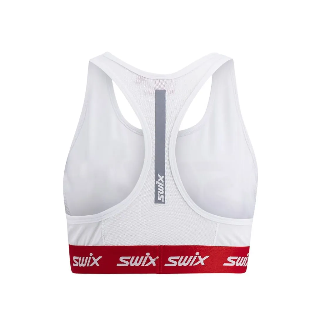 Swix Women's Roadline Bra Bright White/Fiery Red