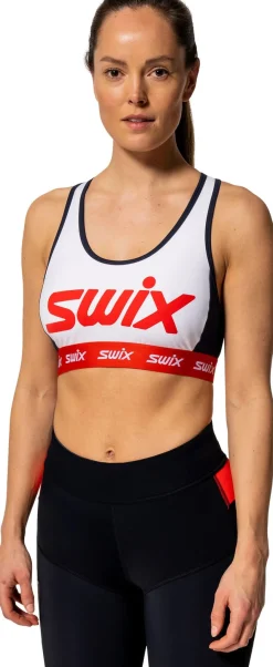 Swix Women's Roadline Bra Bright White/Fiery Red