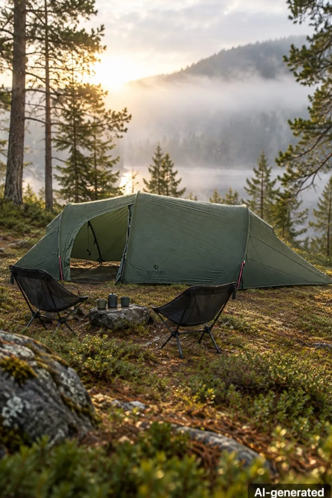 Sydvang Skaring 2p Tunnel Tent LW 2,0 Olivine