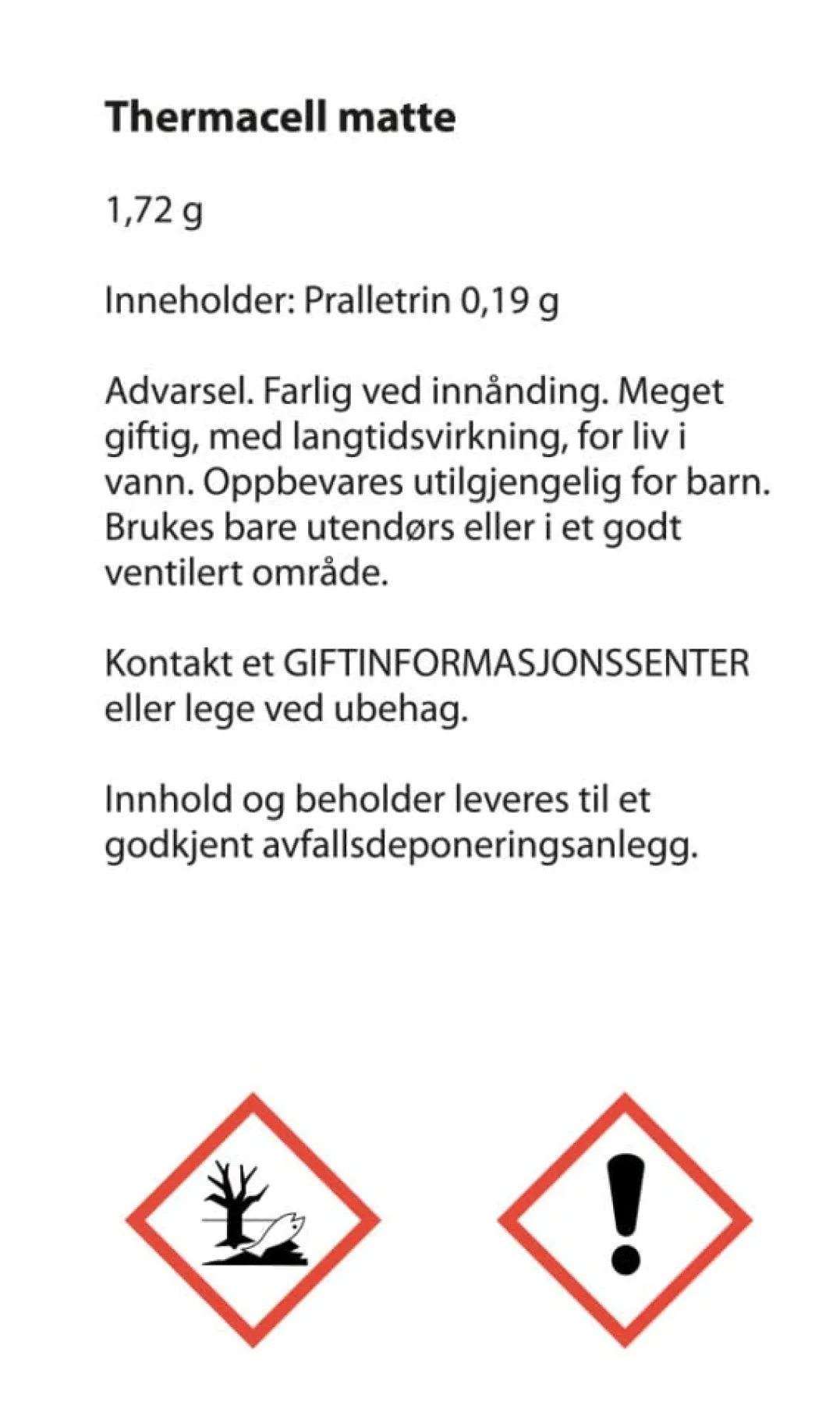 ThermaCELL Mot Mygg Backpacker Refill 48 Timer