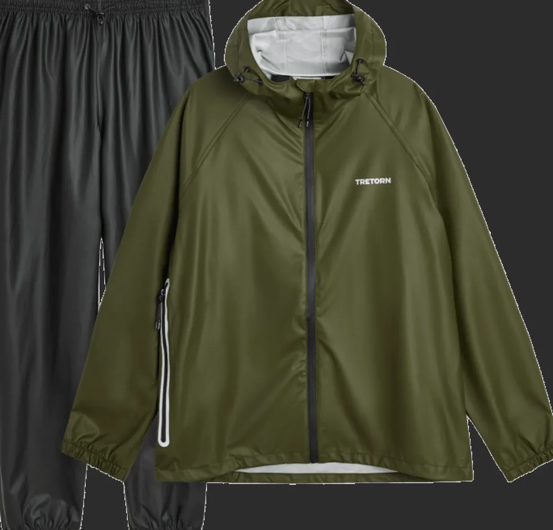 Tretorn Packable Rainbreaker Set Forest Green