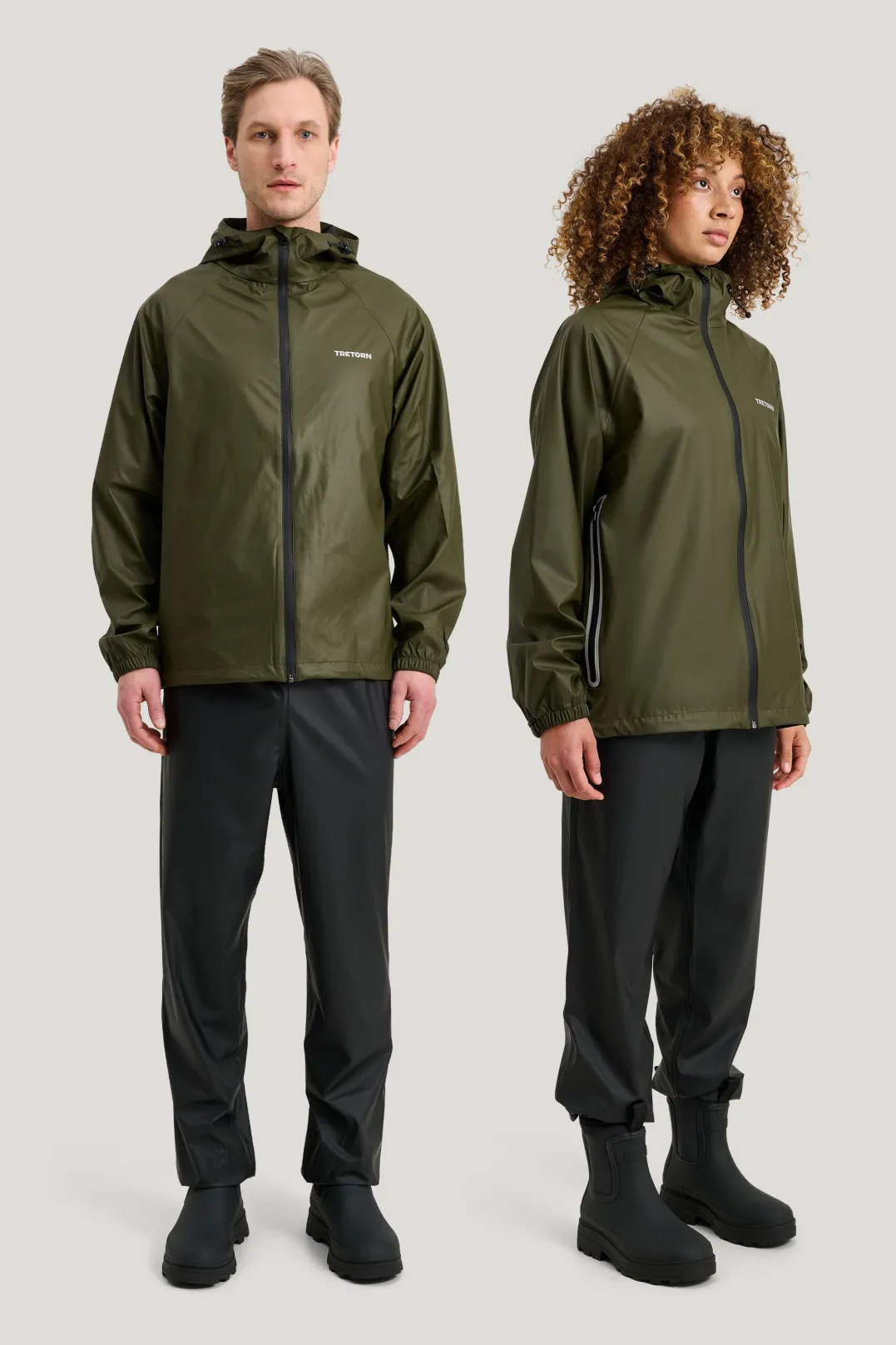 Tretorn Packable Rainbreaker Set Forest Green