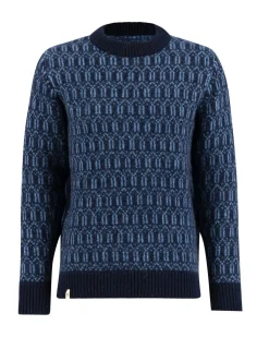 Ulvang Echo Crew Sweater Mens Navy Blue/Provence Blue