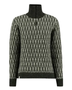 Ulvang Echo Half Zip Sweater Charcoal Melange/Off White