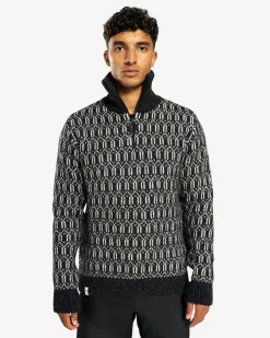 Ulvang Echo Half Zip Sweater Charcoal Melange/Off White