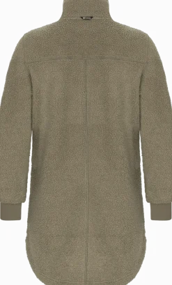 Urberg Bonded Pile Jacket Long Wmn Oil Green