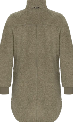 Urberg Bonded Pile Jacket Long Wmn Oil Green