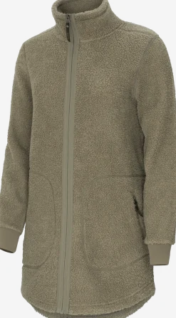 Urberg Bonded Pile Jacket Long Wmn Oil Green