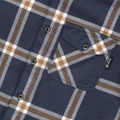 Urberg Flanell Shirt Jr Blue Nights/deep Lichen Green