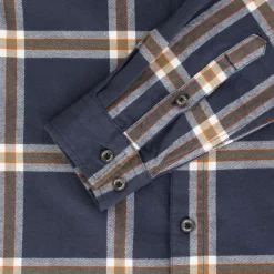 Urberg Flanell Shirt Jr Blue Nights/deep Lichen Green