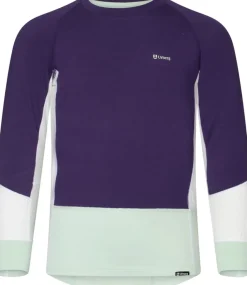 Urberg Juniors' Tree Base Layer Set Grape/cloudy Dancer/celadon
