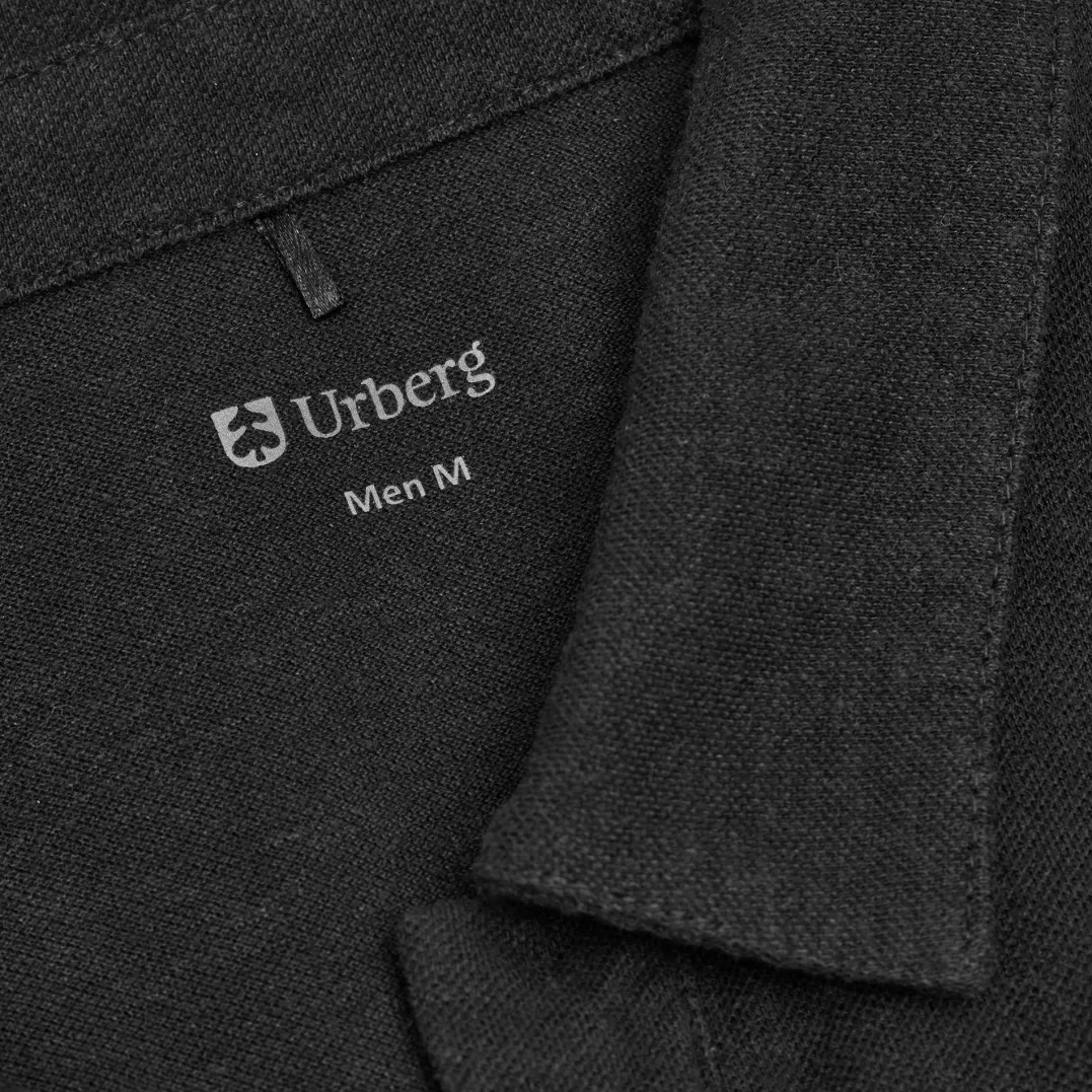 Urberg Men's Hemp Polo Tee Black Beauty