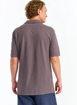 Urberg Men's Hemp Polo Tee Plum Kitten