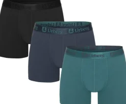 Urberg Men's Isane 3-pack Bamboo Boxers Black/Blue/Green