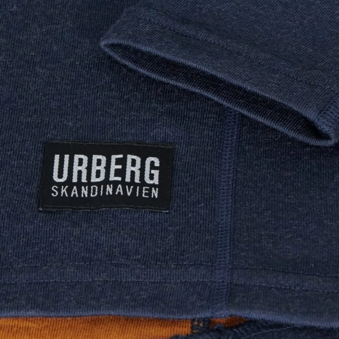 Urberg Men's Merino-Bamboo Base Layer Zip Top Dark Navy