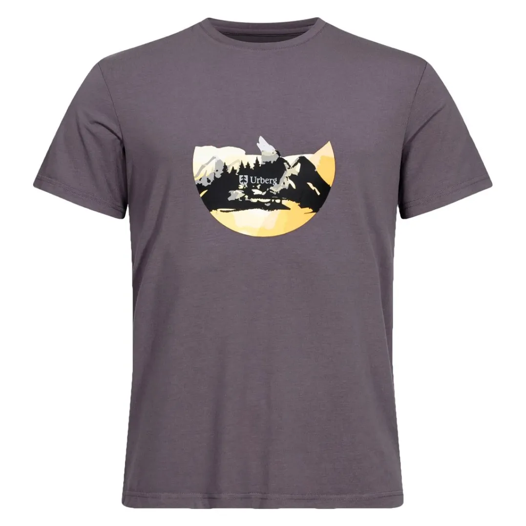 Urberg Men's Printed Tree Tee Plum Kitten/mountain