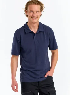 Urberg Merino Wool Polo Tee Men Black Beauty