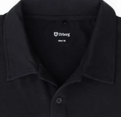 Urberg Merino Wool Polo Tee Men Black Beauty