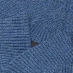Urberg Moss Knit Sweater Men Blue Melange