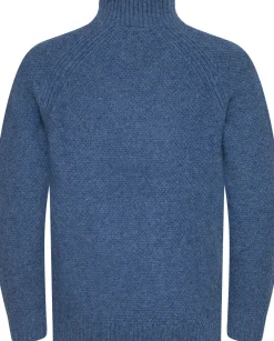 Urberg Moss Knit Sweater Men Blue Melange