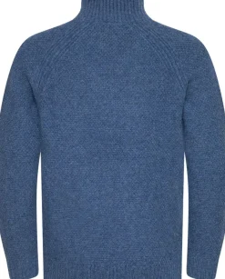Urberg Moss Knit Sweater Men Blue Melange