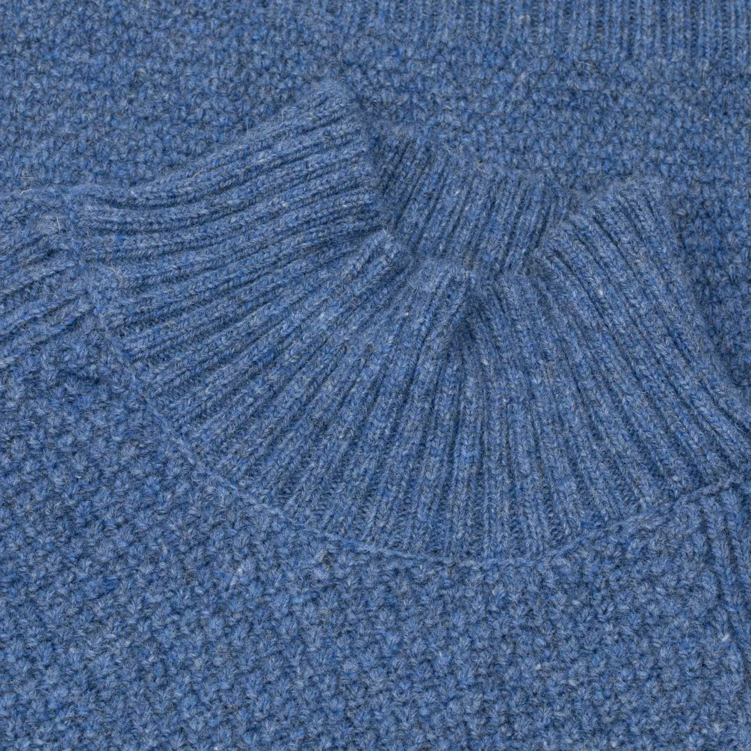 Urberg Moss Knit Sweater Wmn Blue Melange