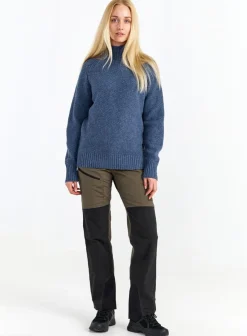 Urberg Moss Knit Sweater Wmn Blue Melange