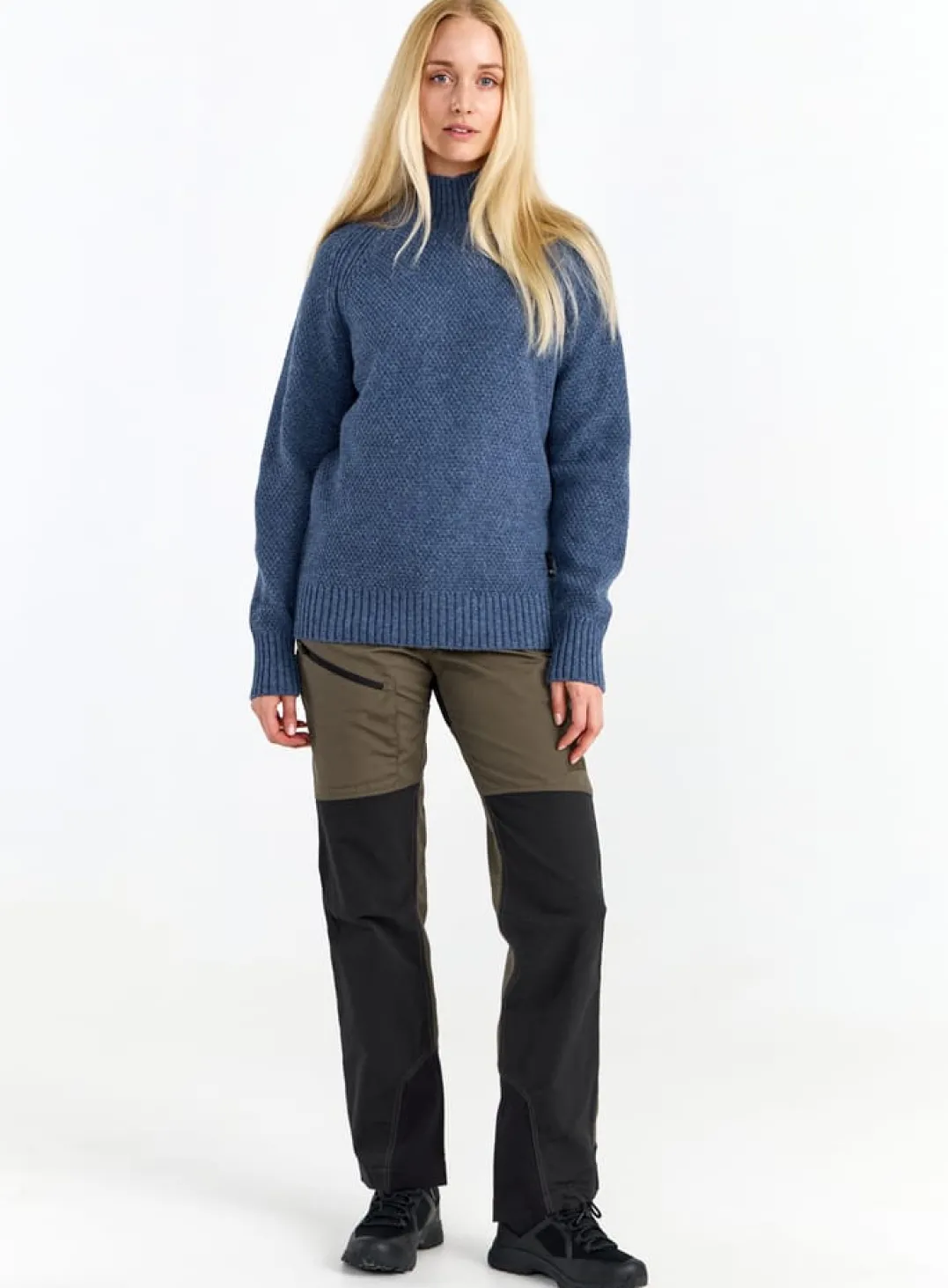 Urberg Moss Knit Sweater Wmn Blue Melange