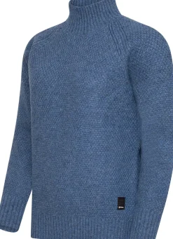 Urberg Moss Knit Sweater Wmn Blue Melange