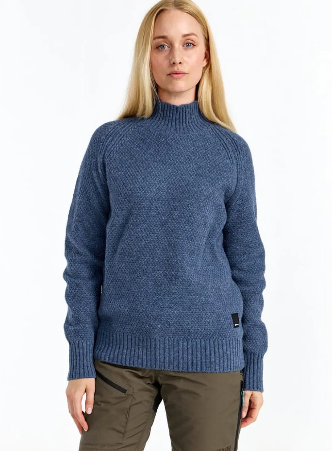 Urberg Moss Knit Sweater Wmn Blue Melange