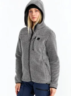 Urberg Pile Hoodie Wmn Grey Melange