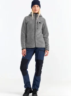 Urberg Pile Hoodie Wmn Grey Melange