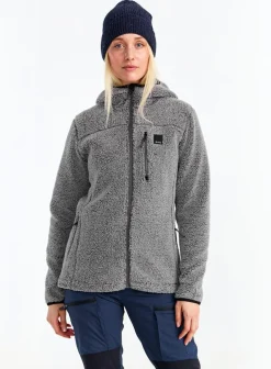 Urberg Pile Hoodie Wmn Grey Melange