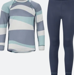 Urberg Printed Base Layer Set Jr Blue Aop