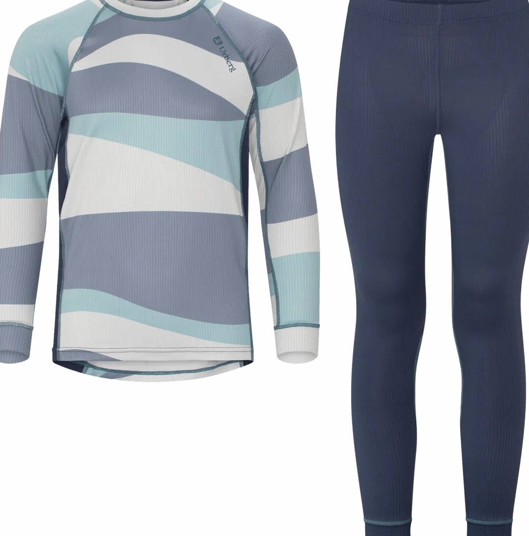 Urberg Printed Base Layer Set Jr Blue Aop